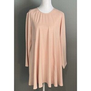 NEW Zara Woman Ballet Swing Dress Tunic Round Neck Size Large